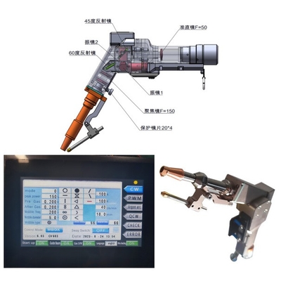 Good price Handheld Double Wobble Laser Welding Head with 60° and 45° Reflective Lenses online