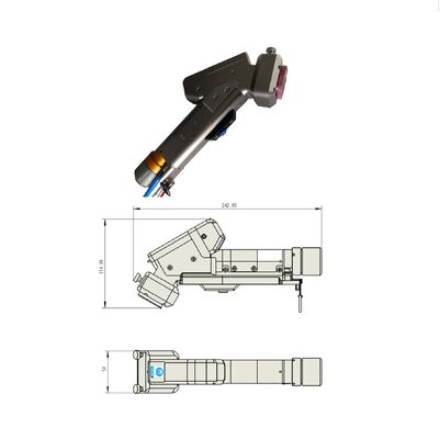 গুণমান 1000w 2000w ওয়াবল লেজার ওয়েল্ডিং হেড 300mm পরিষ্কার এলাকা সঙ্গে কারখানা